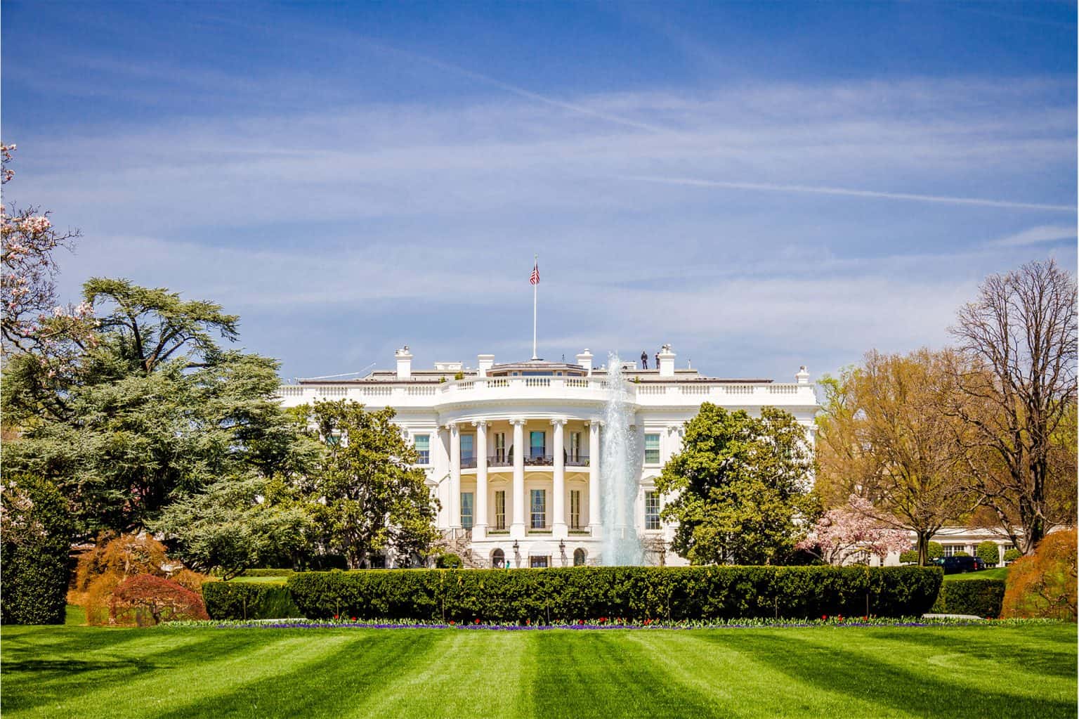 Exterior of the president's house in Washington, D.C.